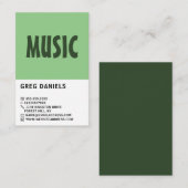Moderner, moderner Musikinstrumentenladen Visitenkarte (Vorne/Hinten)