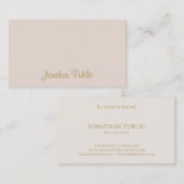 Moderner modischer Handskript-Text-elegantes Visitenkarte (Vorne/Hinten)