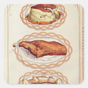 Moderner Modus des Umhüllungs-Geschirrs, von Frau Quadratischer Aufkleber