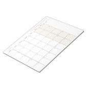 Moderner Monatsplaner Notizblock (angewinkelt)