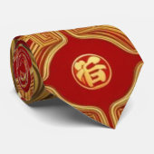 Moderner Mondfisch neues Jahr Modernes asiatisches Krawatte (Gerollt)