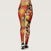 Moderner Mondfisch neues Jahr Modernes asiatisches Leggings (Rückseite)