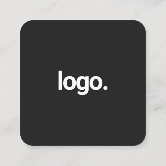 Moderner monochromer Beruflicher QR-Code Quadratische Visitenkarte (Rückseite)