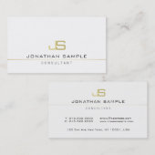 Moderner Monogram Beruflich Elegant Consultant Visitenkarte (Vorne/Hinten)