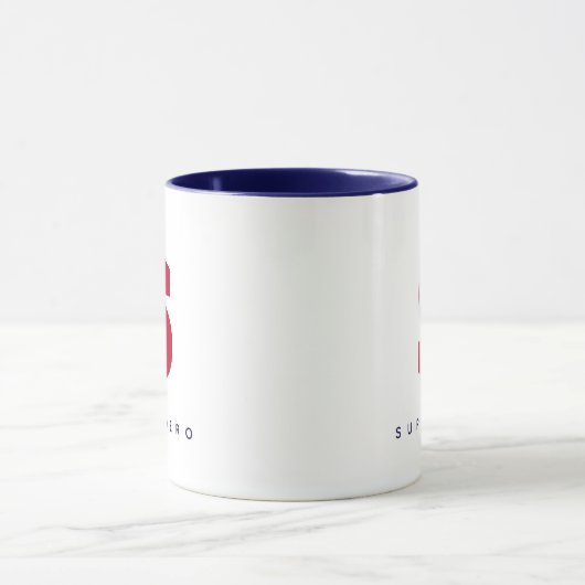 MODERNER MONOGRAM - ERSTE KUSTOM-TEXT TASSE (Zentrum)