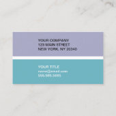 Moderner Monogram-Farbblock Visitenkarte (Rückseite)