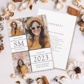 Moderner Monogram Fotolack Weißer Abschluss Ankündigung