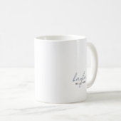 Moderner Monogram Name Minimalistisch Stilvoll Kaffeetasse (VorderseiteRechts)