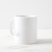 Moderner Monogram Name Minimalistisch Stilvoll Kaffeetasse (Vorderseite Links)