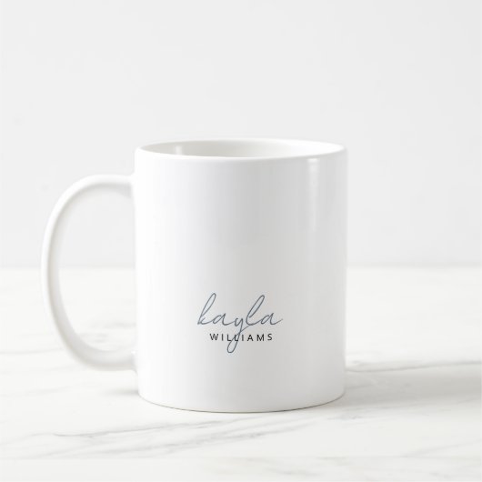 Moderner Monogram Name Minimalistisch Stilvoll Kaffeetasse (Links)