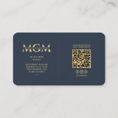 Moderner Monogram Recording Artist Musiker Blau Visitenkarte (Rückseite)