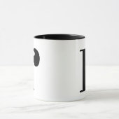 Moderner Monogramm-Anfangsbuchstaben oder Schwarz/ Tasse (Zentrum)
