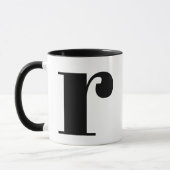 Moderner Monogramm-Anfangsbuchstaben oder Schwarz/ Tasse (Links)