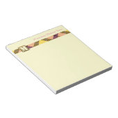 Moderner Monogramm Beruflicher Skriptname Tartan Notizblock (angewinkelt)