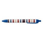 Moderner Monogramm Chic Strip Tinte Pen Kugelschreiber (Unterseite)