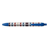 Moderner Monogramm Chic Strip Tinte Pen Kugelschreiber (Rückseite)