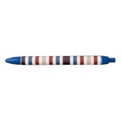 Moderner Monogramm Chic Strip Tinte Pen Kugelschreiber (Vorderseite)