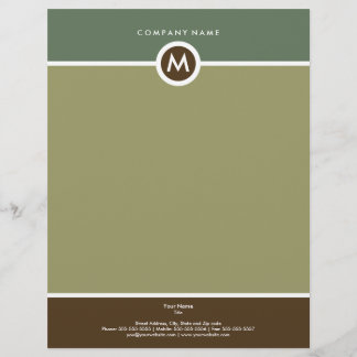 Moderner Monogramm-Geschäfts-Briefkopf Briefbogen