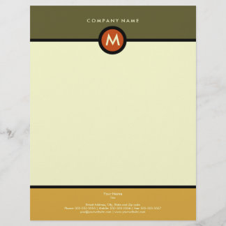 Moderner Monogramm-Geschäfts-Briefkopf Briefbogen