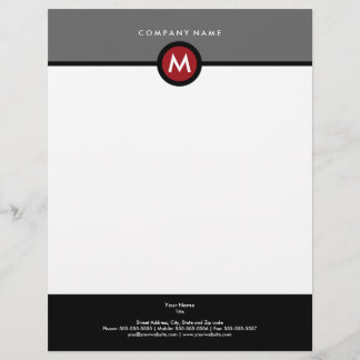 Moderner Monogramm-Geschäfts-Briefkopf Briefkopf