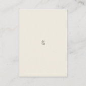Moderner Monogramm-Hochzeitswebsite-Details QR-Cod Begleitkarte (Rückseite)