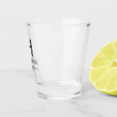 Moderner Monogramm-Individuelle Name Schnapsglas (Rechts)
