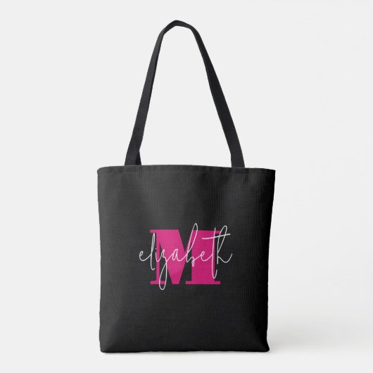 Moderner Monogramm-Individuelle Name Tasche (Rückseite)