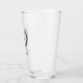 Moderner Monogramm Name Anfangsbuchstabe griechisc Glas (Links)