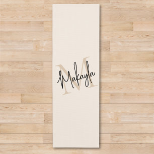 Moderner Monogramm-Name Yogamatte