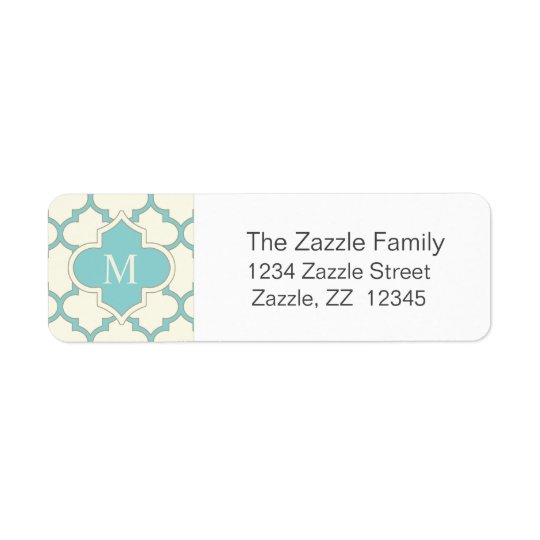 Moderner Monogramm Quatrefoil