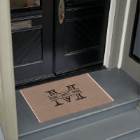 Moderner Monogramm- und Rustikaler Burlap-Effekt