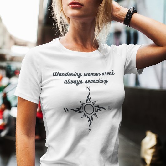 Moderner Motivierend Wanderfrauenkompass T-Shirt