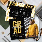 Moderner, muffiger Gold GRAD Stilvoller Foto Absch Ankündigung