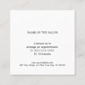 Moderner, muffiger und farbenfroher Schönheitssalo Rabattkarte (Rückseite)