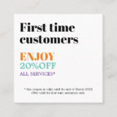 Moderner, muffiger und farbenfroher Schönheitssalo Rabattkarte (Vorderseite)