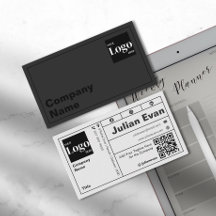 Moderner, muftiger Typografie-Schwarz-Weiß-QR-Code