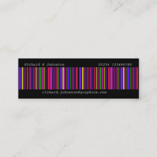 Moderner multi Farbbarcode Mini Visitenkarte