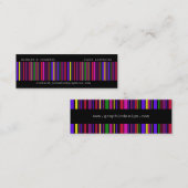 Moderner multi Farbbarcode Mini Visitenkarte (Vorne/Hinten)