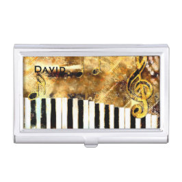 Moderner musikalischer themenorientierter visitenkarten dose