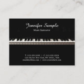 Moderner Musiklehrer für elegante Vorlagen Visitenkarte (Rückseite)