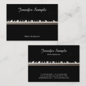 Moderner Musiklehrer für elegante Vorlagen Visitenkarte (Vorne/Hinten)