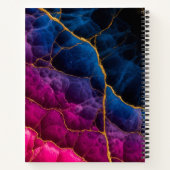 Moderner Musiscan, Goldsaxophon-Jazz, Monogramm Notizblock (Rückseite)