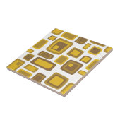 Moderner Mustard Gold Brown Square Mitte des Jahrh Fliese (Seite)