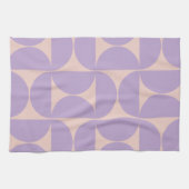 Moderner Musterlavender Mitte des Jahrhunderts Geschirrtuch (Horizontal)