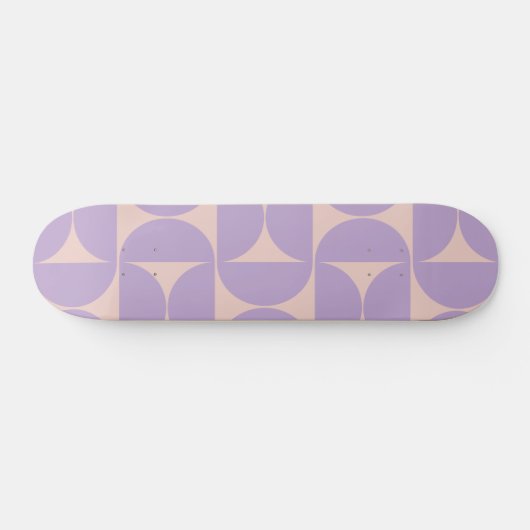 Moderner Musterlavender Mitte des Jahrhunderts Skateboard (Horizontal)