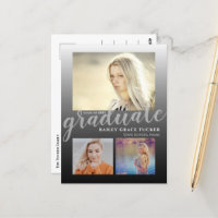 Moderner, mutiger Black Ombre Graduate Abschluss
