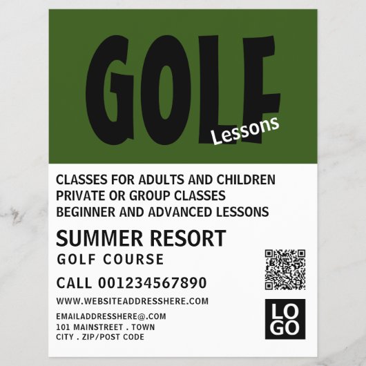 Moderner, mutiger, GoIf-Flyer für Werbung in der L Flyer (Vorne)