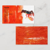 moderner mutiger Meeresfrüchte-Hummer-Entwurf Visitenkarte (Vorne/Hinten)