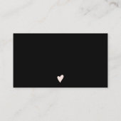 Moderner, mutiger Schriftart Schwarz-weiße Ordnung Visitenkarte (Rückseite)