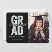 Moderner, mutiger Silver GRAD Stilvoller Foto Absc Ankündigung (Vorderseite)